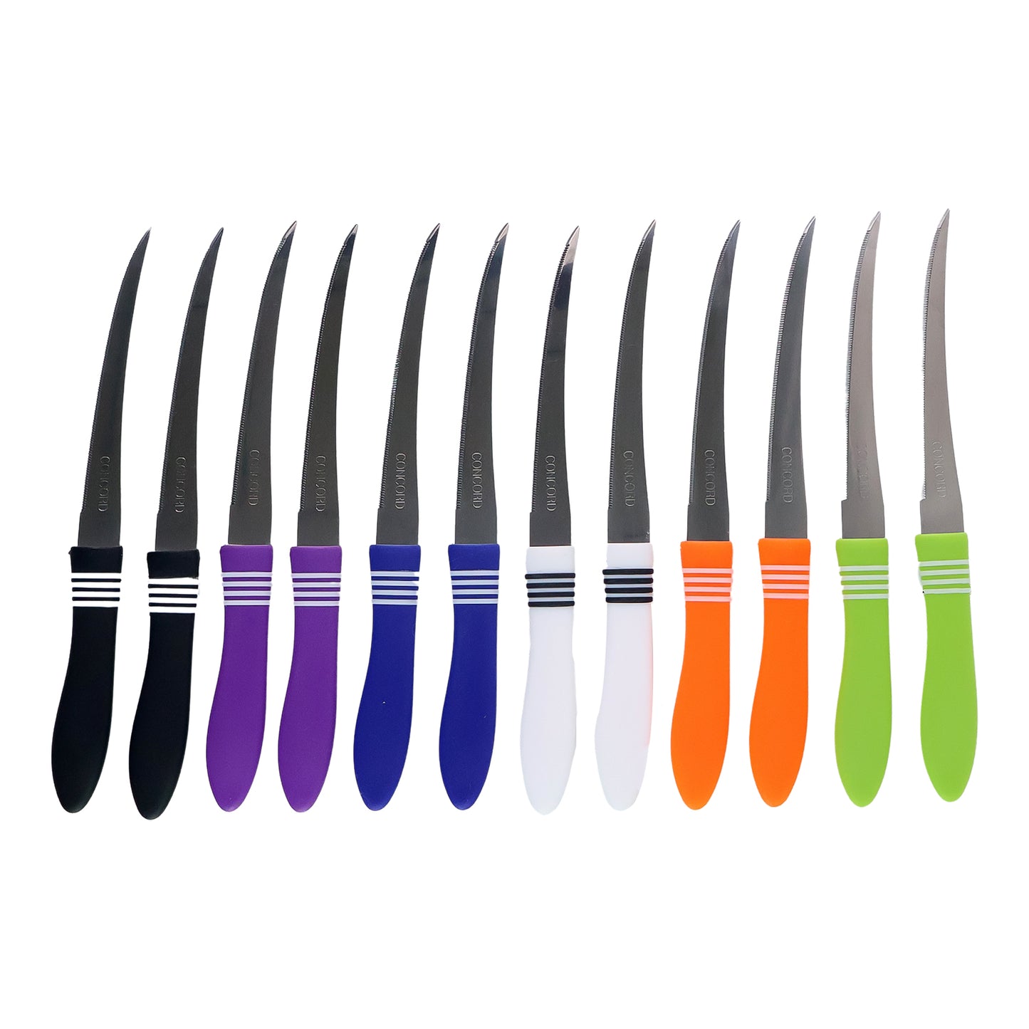 Stainless Steel Multipurpose Serrated Knife Set (12 Pc) - Happy Price - Image 4