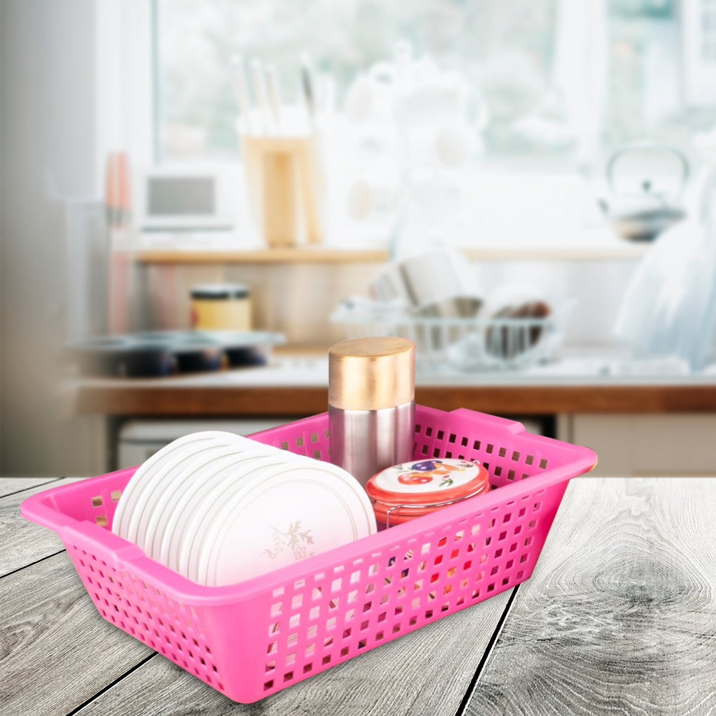 Plastic Medium Size Cane Fruit Baskets - Happy Price - Image 3