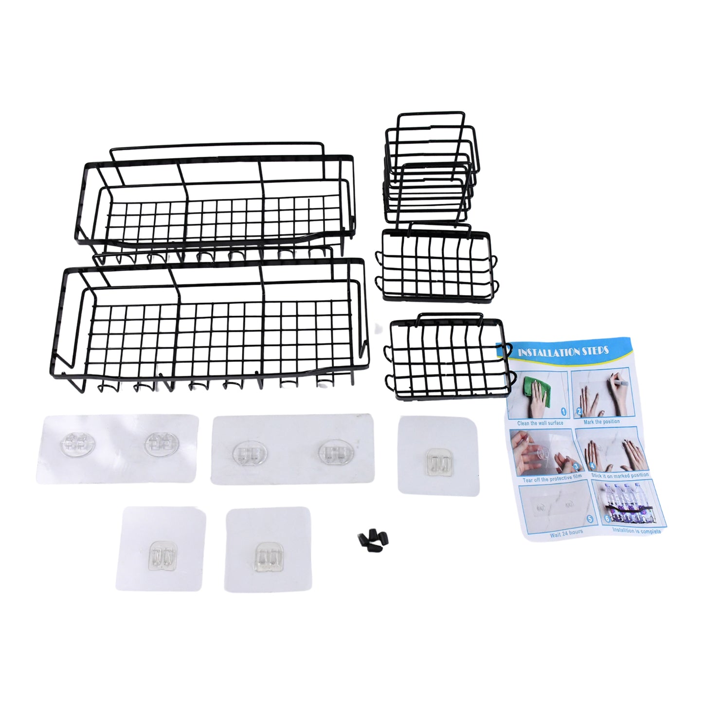 Metal Shower Basket  Canddy For Bathroom Organiser (5 Pc Combo) - Happy Price - Image 4