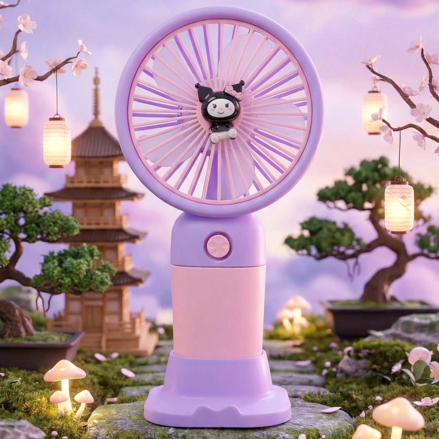 Cute USB Rechargeable Mini Desktop Fan with Stand for Office & Home - Happy Price - Image 6