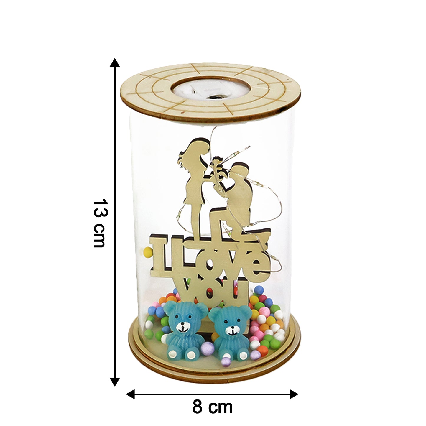 Love You LED Showpiece with Bear & Colorful Lights (1 Pc) - Happy Price - Image 5