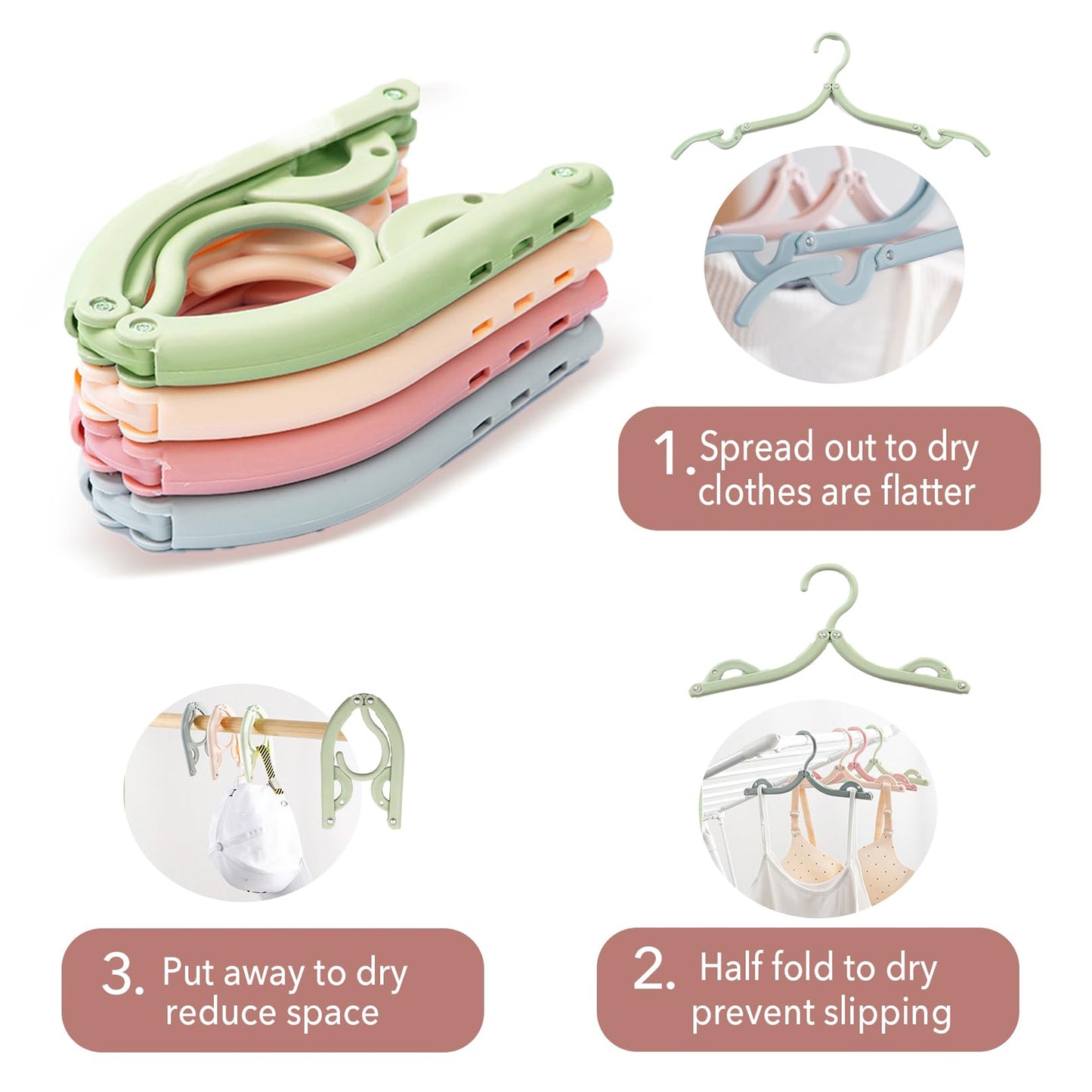 Portable Folding Clothes Hangers - Compact & Lightweight for Travel (1 Pc) - Happy Price - Image 6