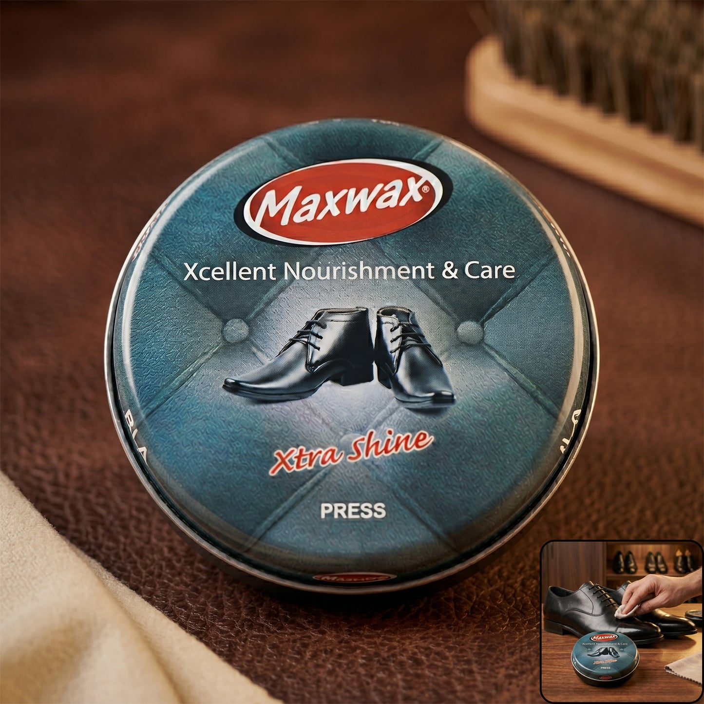 Maxwax Black Shoe Polish Cream (1 Pc 15 Gm)