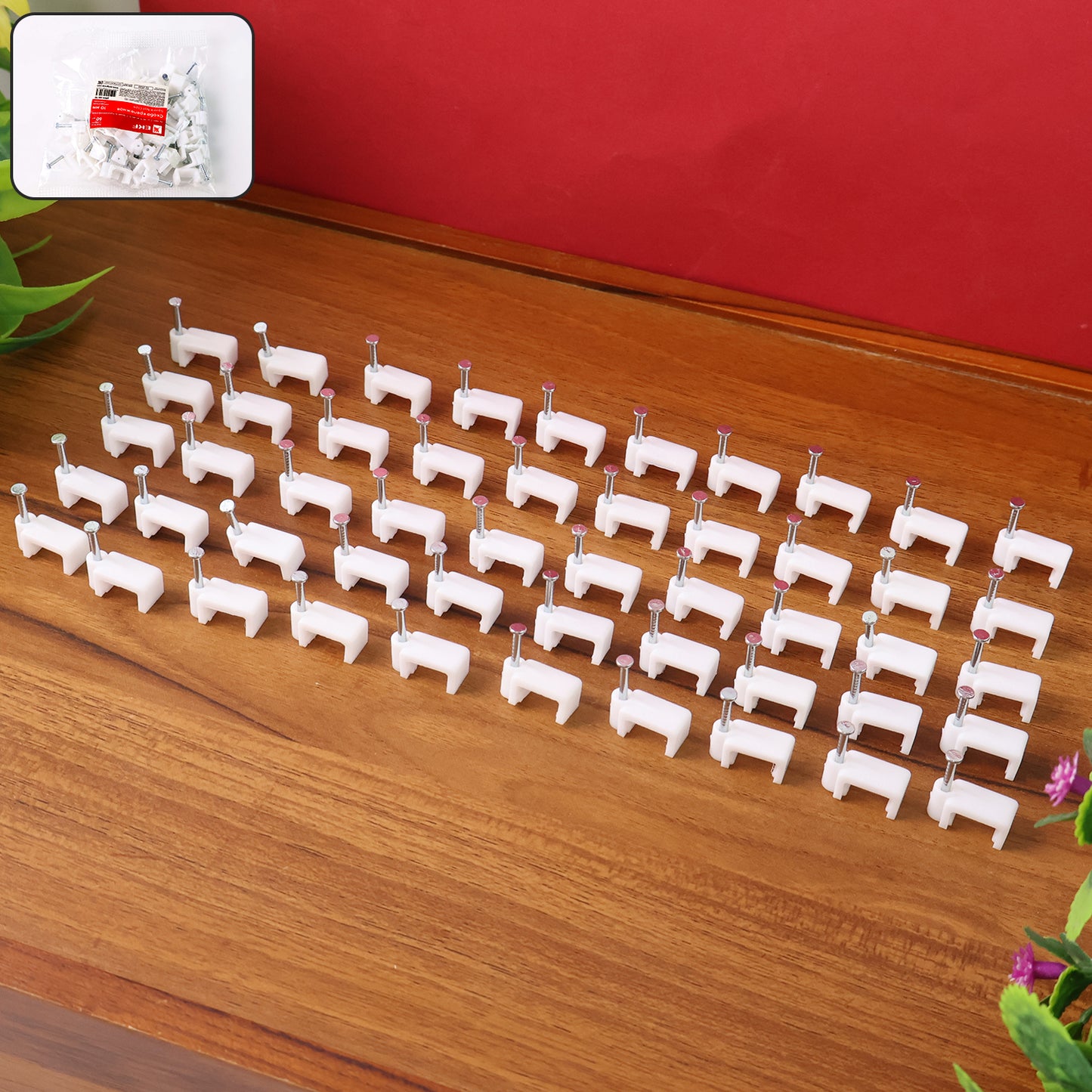 8mm Nail Cable Clips Set (50 Pc) - Happy Price - Image 2