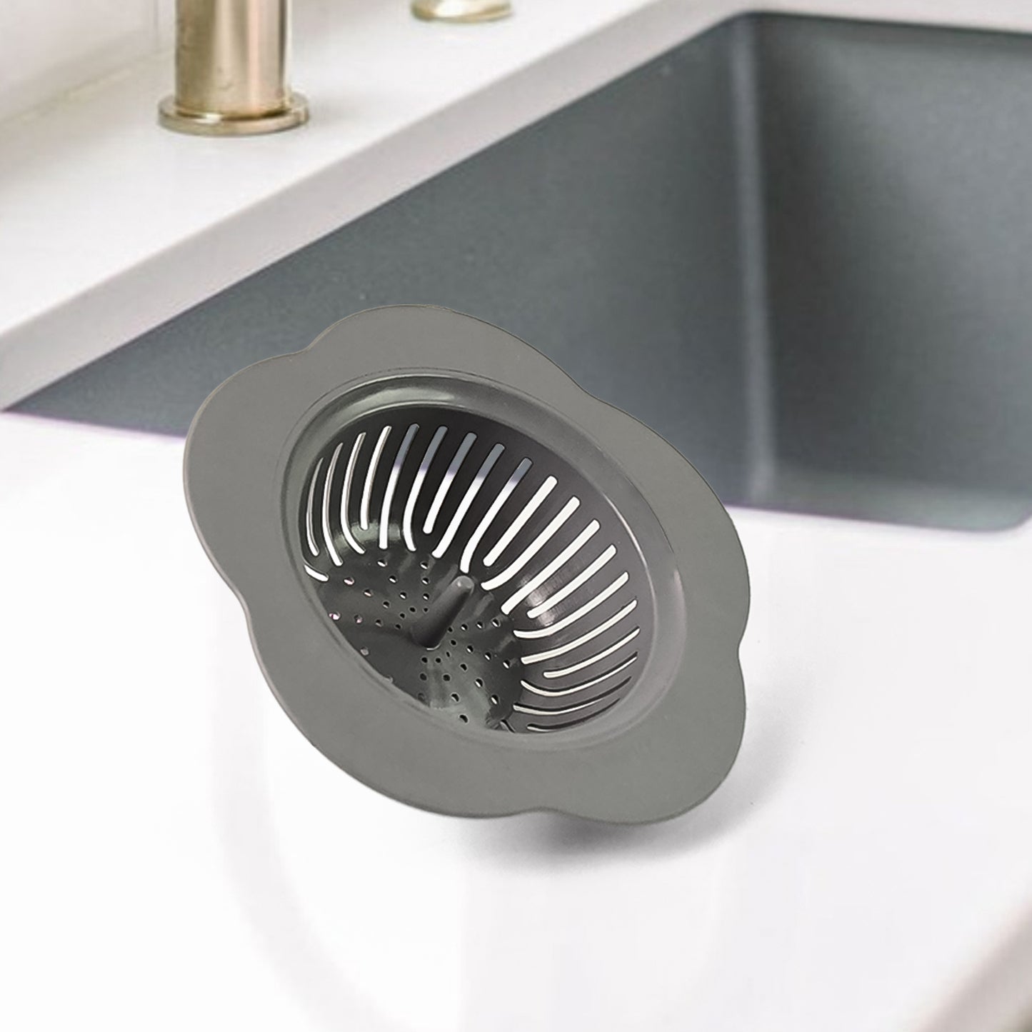 1 Pc Flower Shape Sink Strainer - Durable Plastic Drain Catcher - Happy Price - Image 2