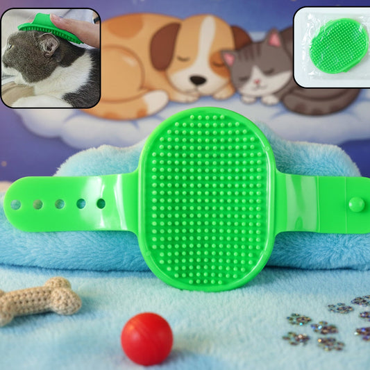 Pet Bath Brush with Hand Strap for Dogs & Cats - 1 Pc - Happy Price - Image 1