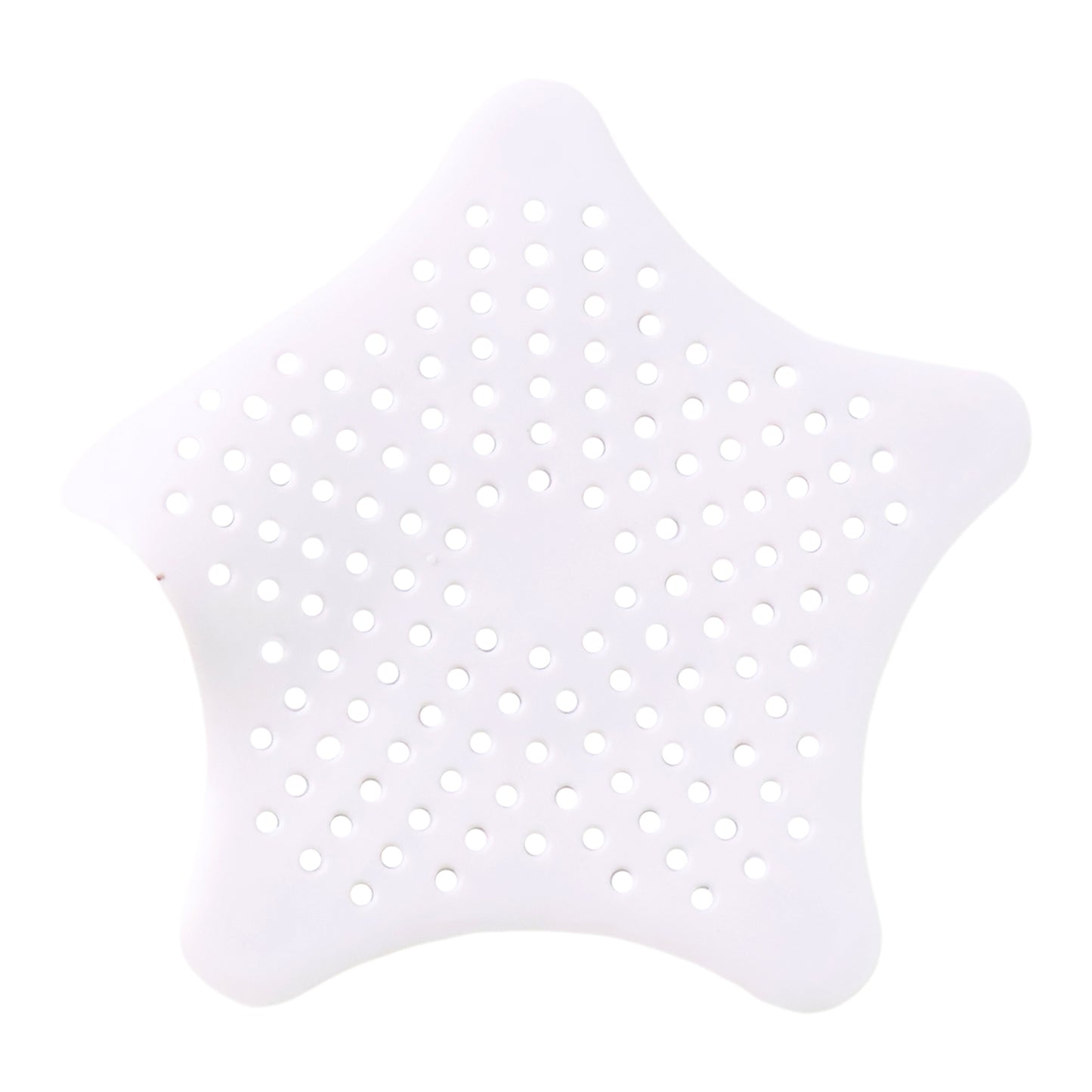 White Silicone Star Shaped Sink Filter Bathroom Hair Catcher Drain Strainers For Basin - Happy Price - Image 5
