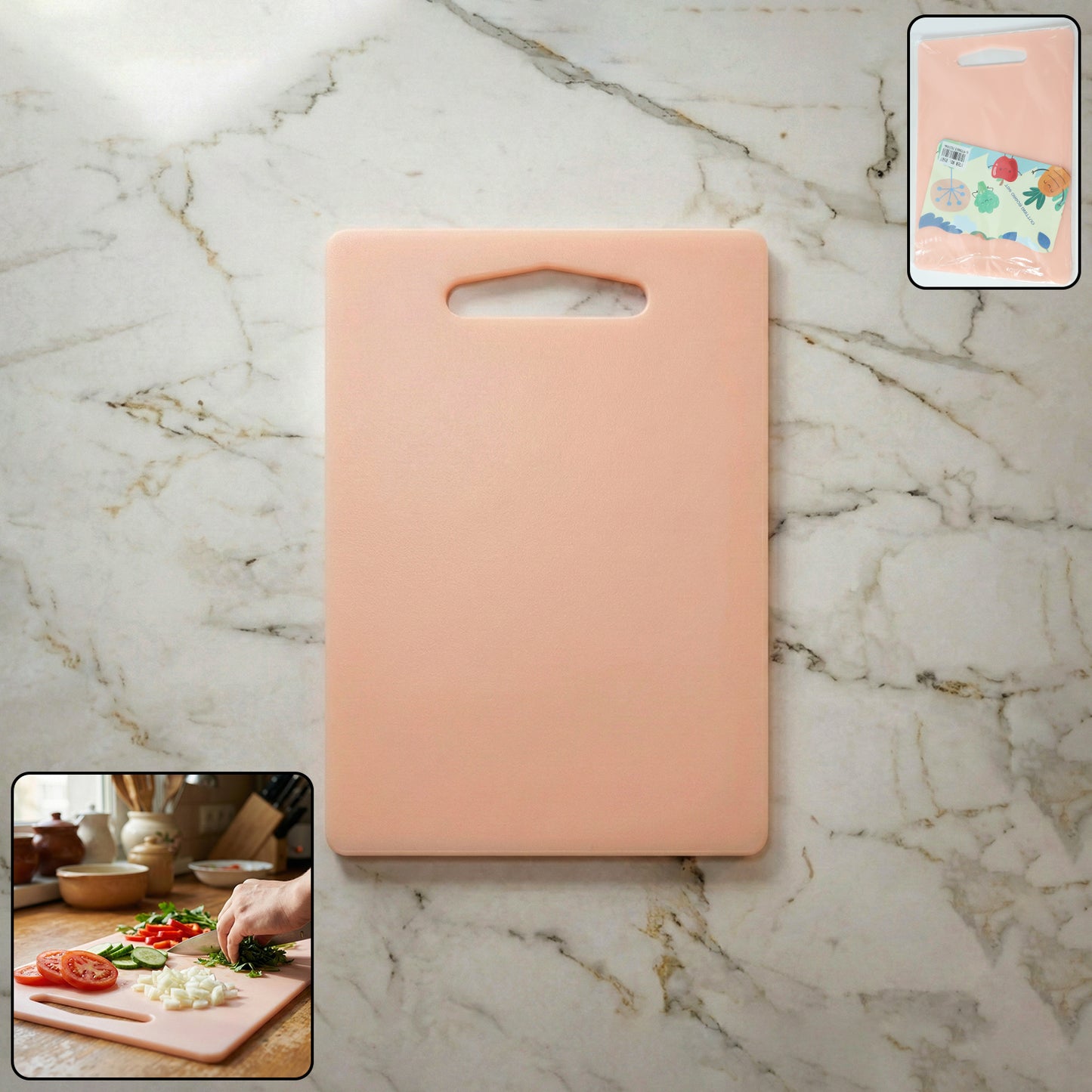 Plastic Cutting Board with Handle - 30x20 cm - Happy Price - Image 2