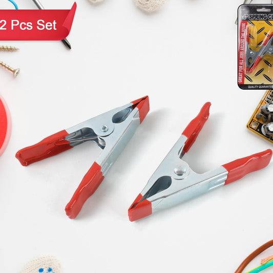 4 Inch Heavy Duty Spring Metal Spring Clamps (2 Pc Set) - Happy Price - Image 1