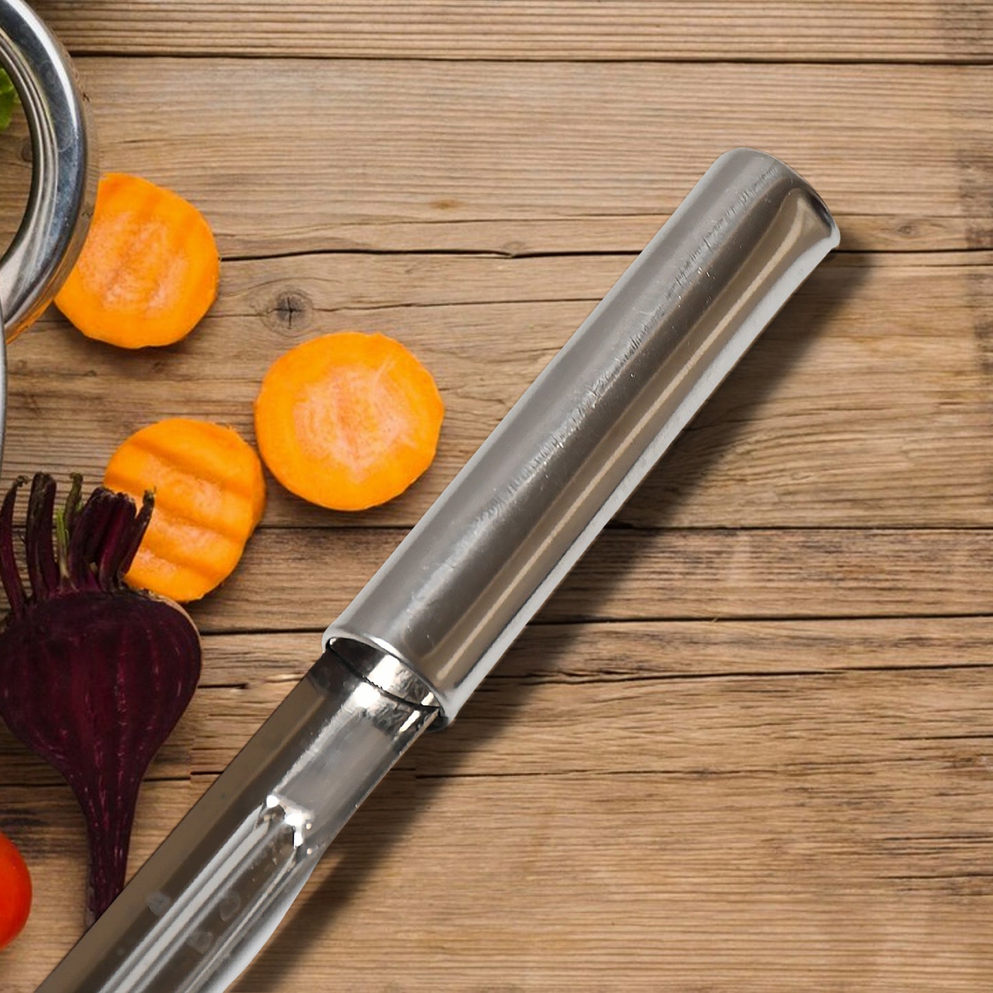 Multi-purpose Stainless Steel Peeler With Handle For Vegetables Potato Peeler Carrot Grated Suitable For Peeling And Shredding Fruit And Vegetables Kitchen Accessories Piller (12 Pcs Set) - Happy Price - Image 5