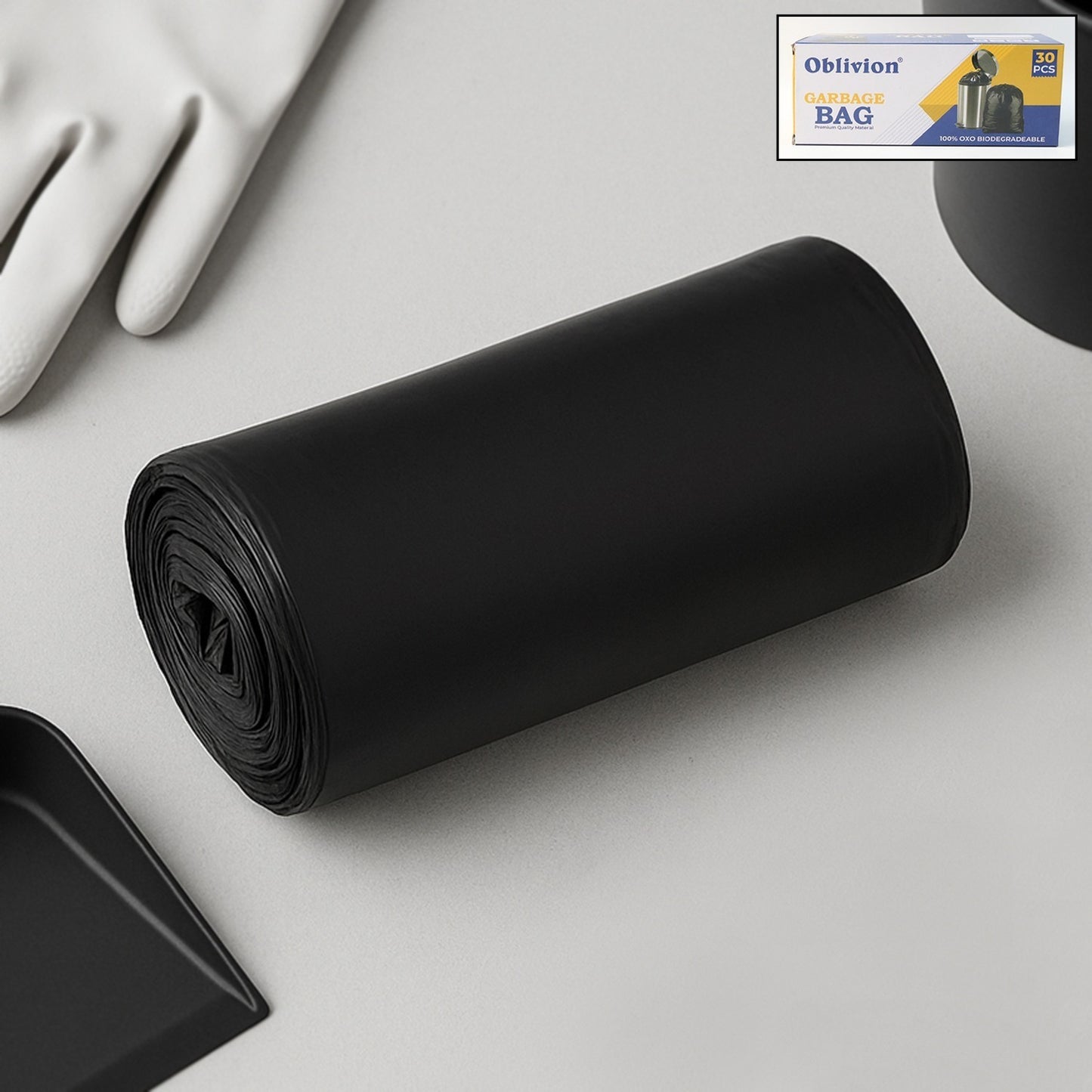 Medium Black Garbage Bags - 24 x 32 Inch (1 Piece) - Happy Price - Image 3