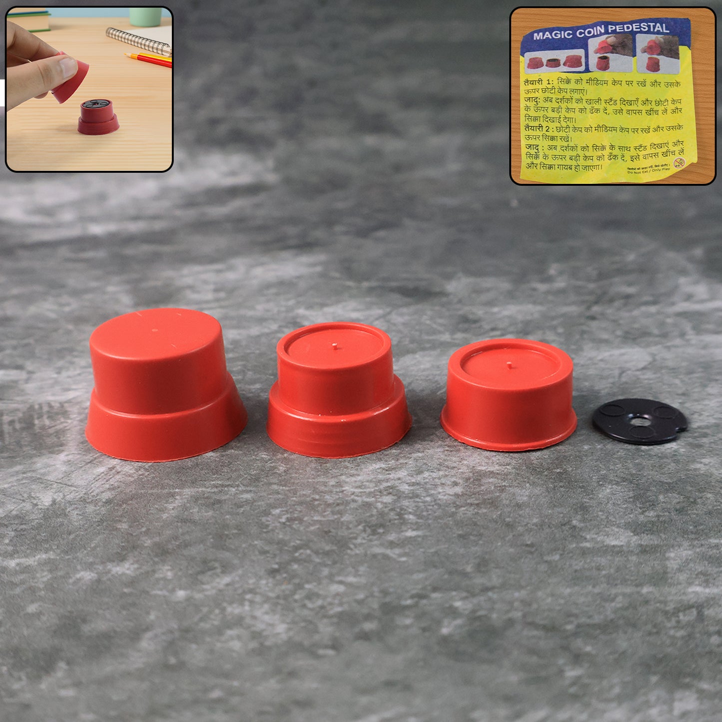 Magic Coin Pedestal Toy  Fun Illusion Trick For Kids (1 Set) - Happy Price - Image 3