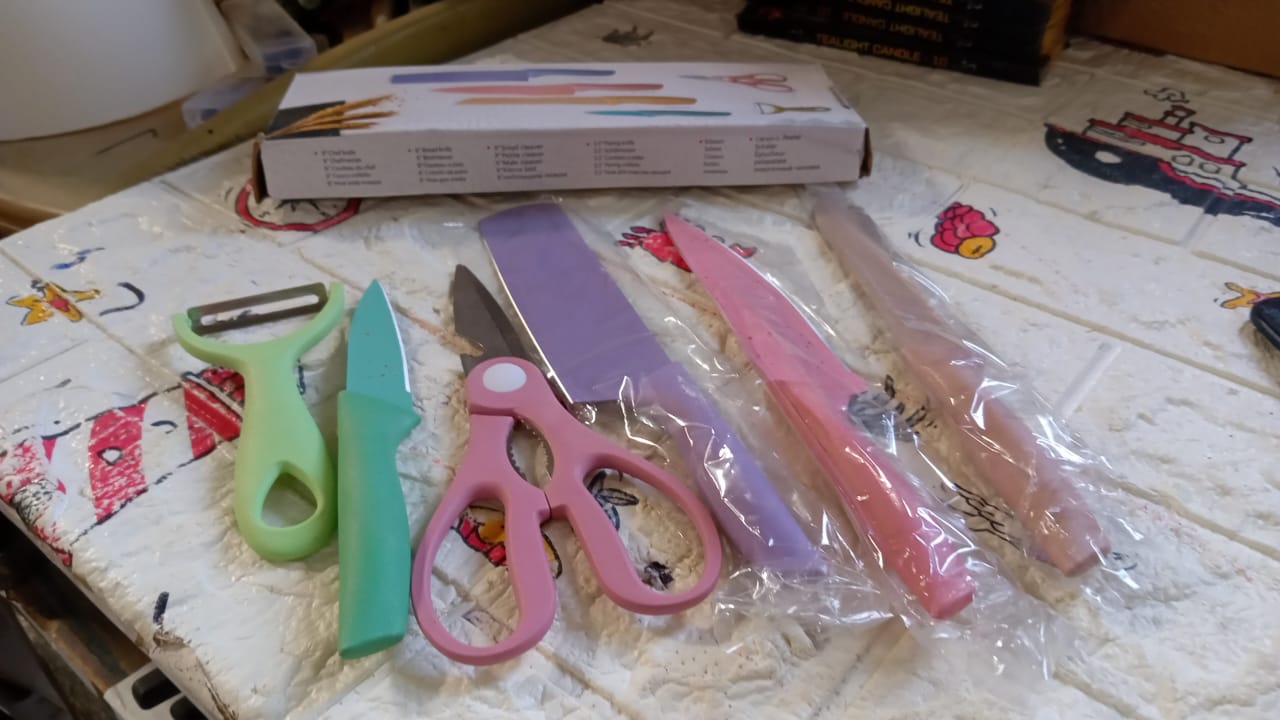 Corrugated 6pc Kitchen Knife Set Professional Box Knife Set 6 Piece Forged Kitchen Knives With Box. - Happy Price - Image 7