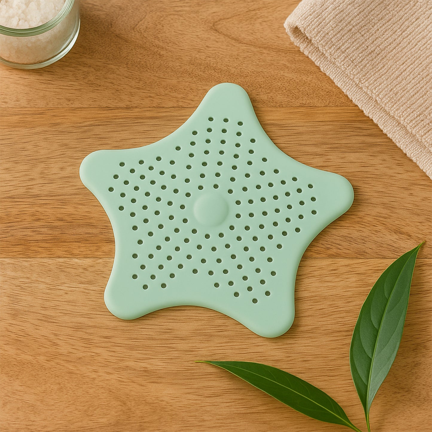Mint Green Silicone Star Shaped Sink Filter Bathroom Hair Catcher Drain Strainers For Basin - Happy Price - Image 4