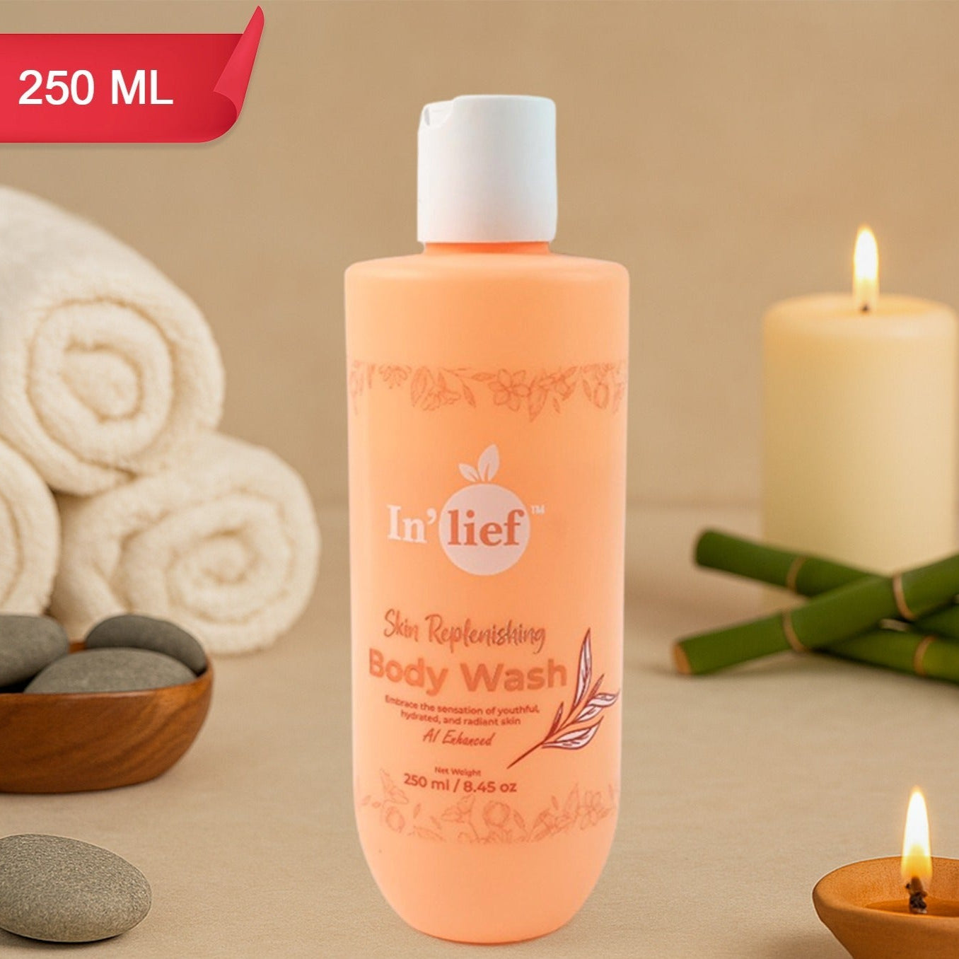 Inlief Nourishing  Hydrating Skin Replenishing Body Wash (250 Ml) - Happy Price - Image 1