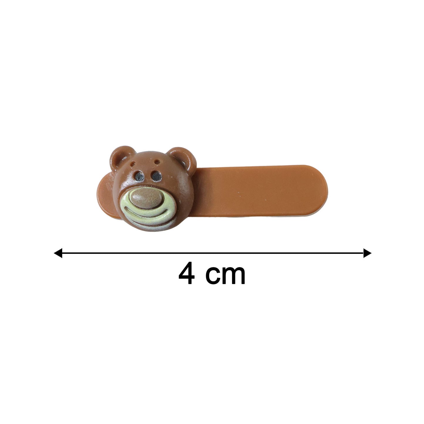 Cute Bear Face Hair Clips Set - 4 Pc Decorative Snap Clips for Women & Girls - Happy Price - Image 5