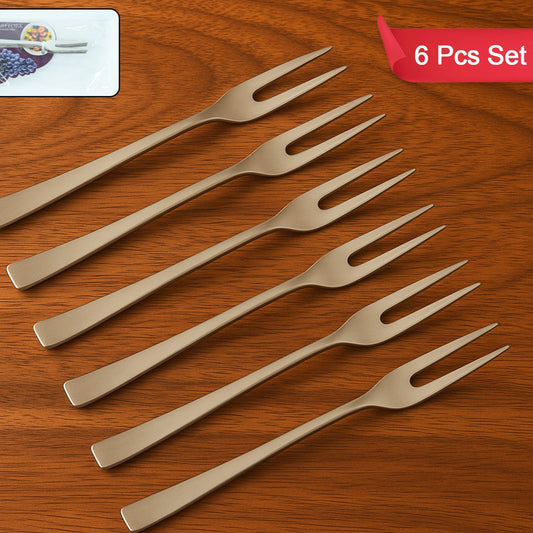 Apex 6 In 1 Stainless Steel Fruit Fork (1 Set) - Happy Price - Image 1