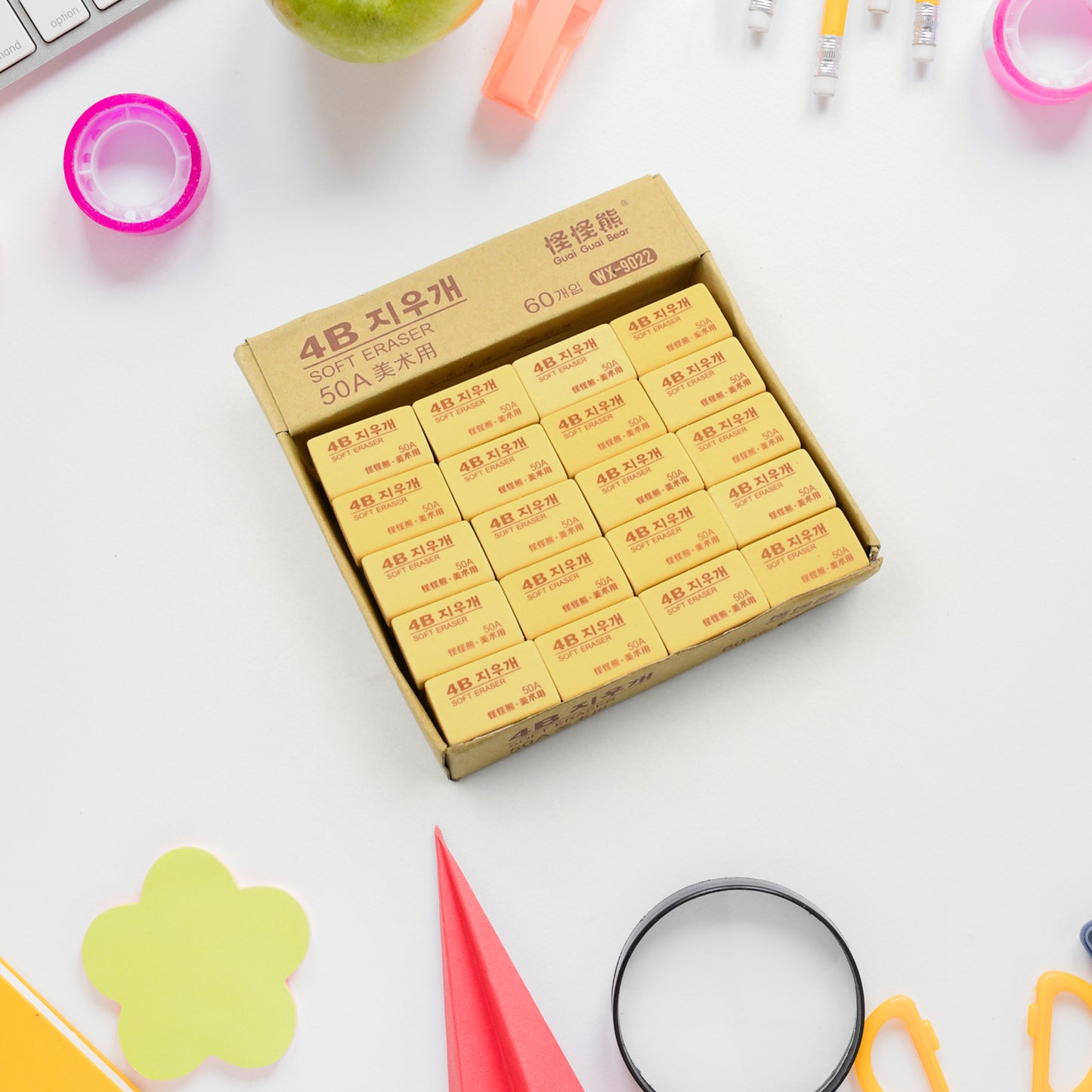Pencil Eraser Professional 4b Drawing Eraser Art Soft Eraser For School Office (60 Pc Pack) - Happy Price - Image 2