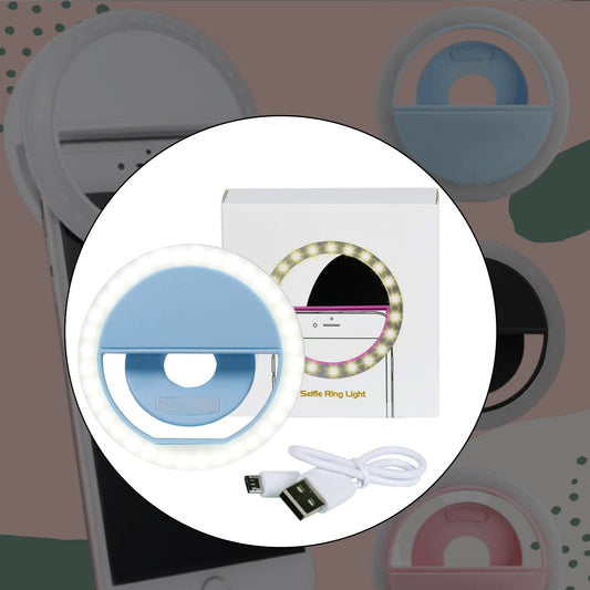 Selfie Ring Light Used For Applying Bright Shade Over Face During Taking Selfies And Making Videos Etc. - Happy Price - Image 1