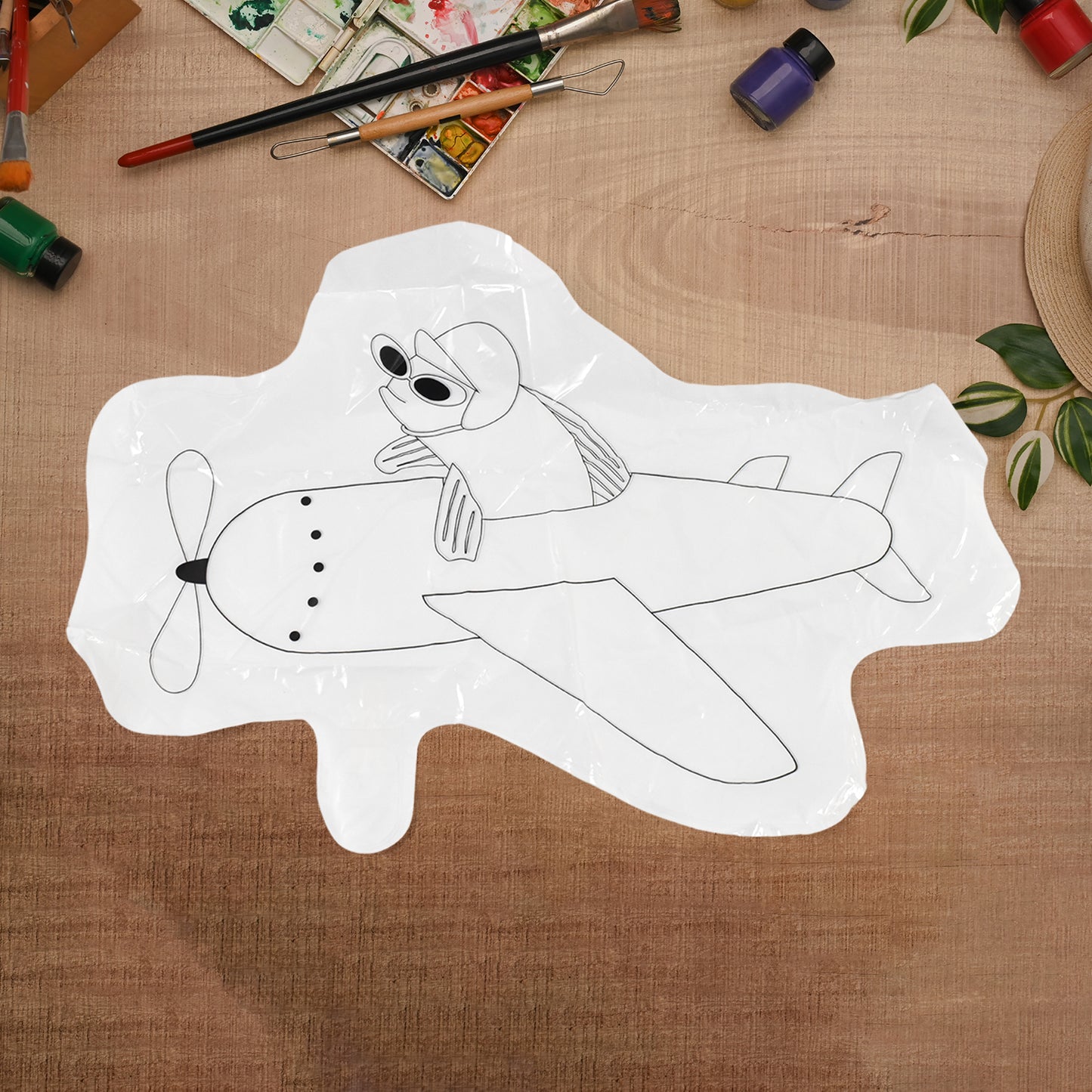 Multicolour Colour-your-own Inflatable Animals With 6pcs Colored Pen Markers (1 Set) - Happy Price - Image 2