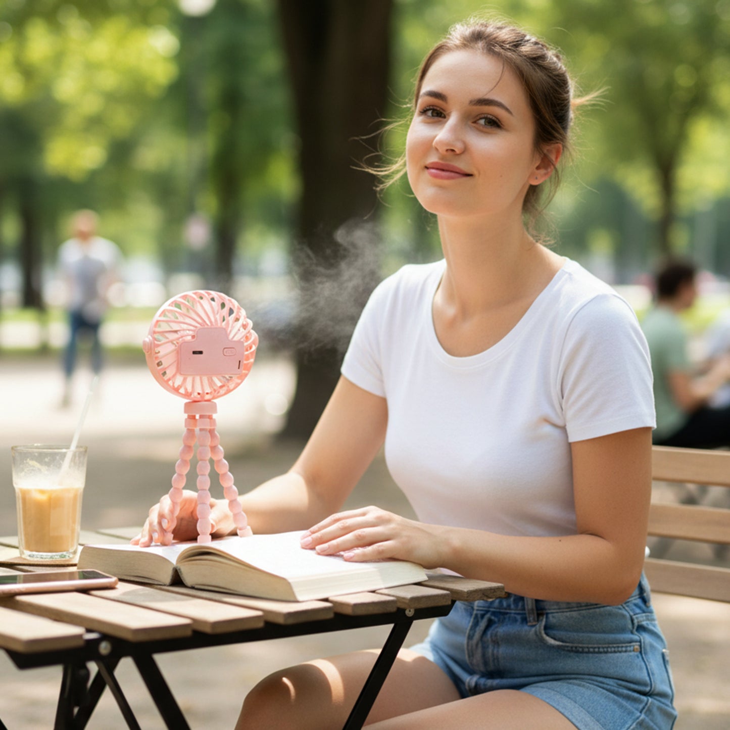 Portable Rechargeable Fan with Flexible Tripod Stand (1 Pc) - Happy Price - Image 4
