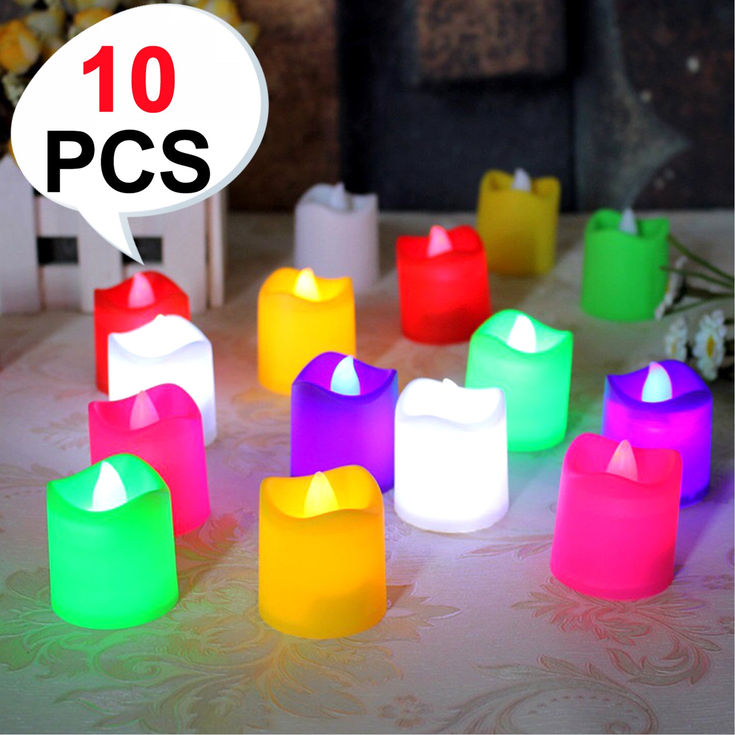 10pcs Festival Decorative - Led Tealight Candles  Battery Operated Candle Ideal For Party. - Happy Price - Image 7