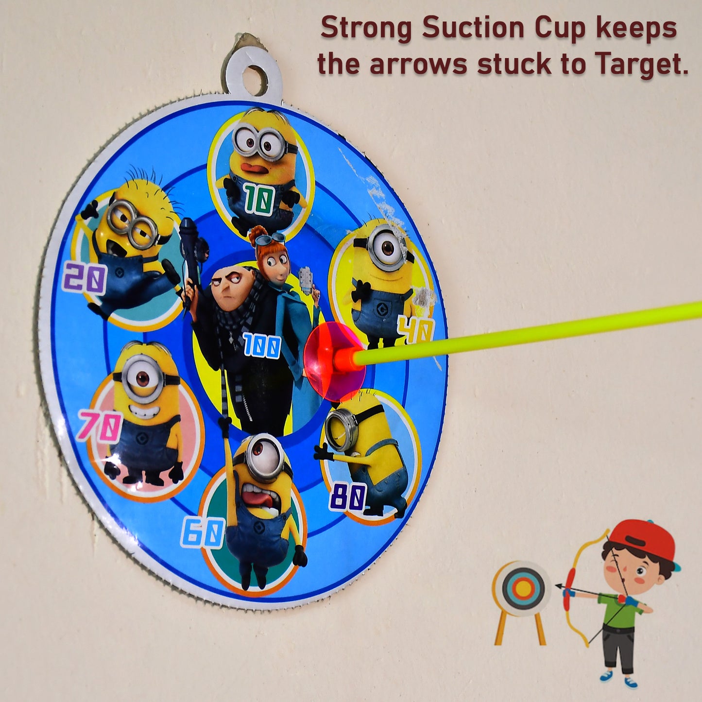 Kids Archery Toy Set with Bow, 3 Arrows, Knife & Target Board - Happy Price - Image 3