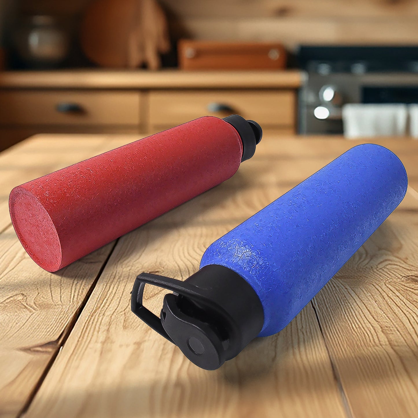1000ml Stainless Steel Water Bottle for Fridge - Leak Proof, Rust Proof (1 Pc, Mix Colour) - Happy Price - Image 4