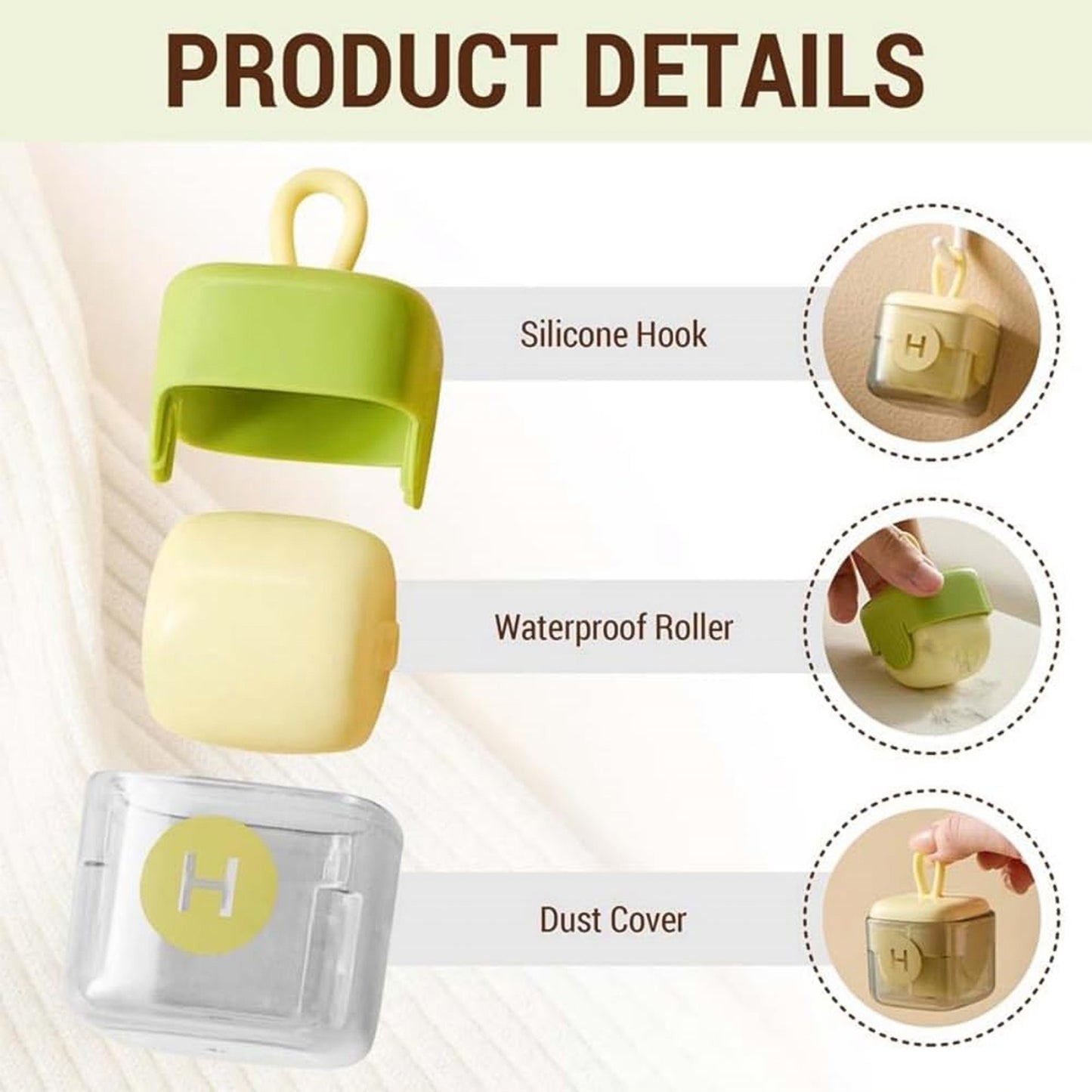 Portable Reusable Lint Roller with Cover - 1 Pc - Happy Price - Image 3