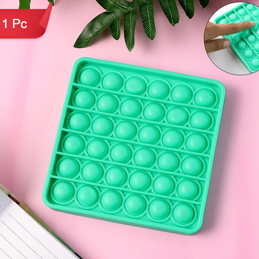 Square Silicone Pop It Fidget Toy for Stress Relief - 1 Pc - Happy Price - Image 1