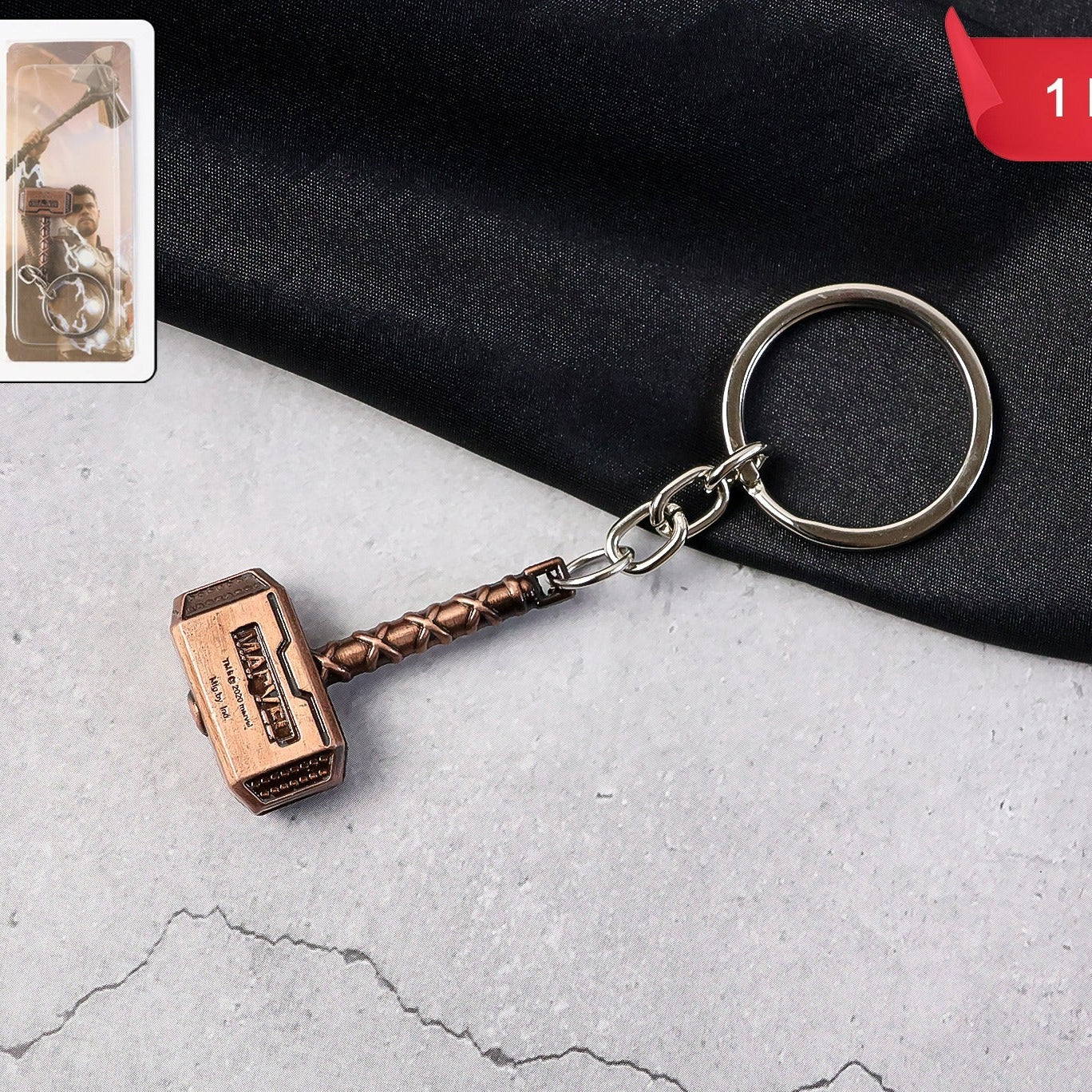 Metal Hammer Design Keychain (1 Pc) - Unique Alloy Key Ring for Keys - Happy Price - Image 1
