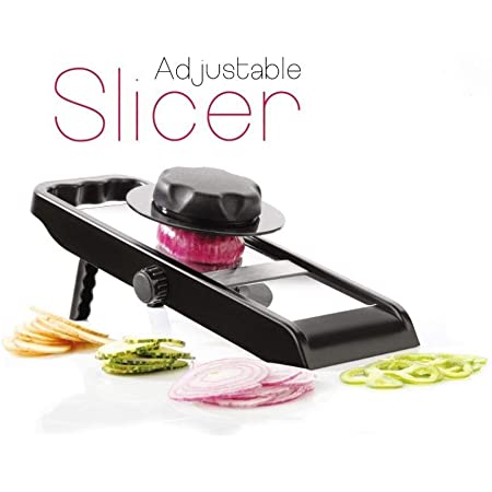 Premium Multipurpose Potatoonion Slicer And Grater Potato Slicer For Chips Vegetable Slicer Machine Chips Cutter Potato Slicer For Chips Onion Slicer (Adjustable Slicer) - Happy Price - Image 5