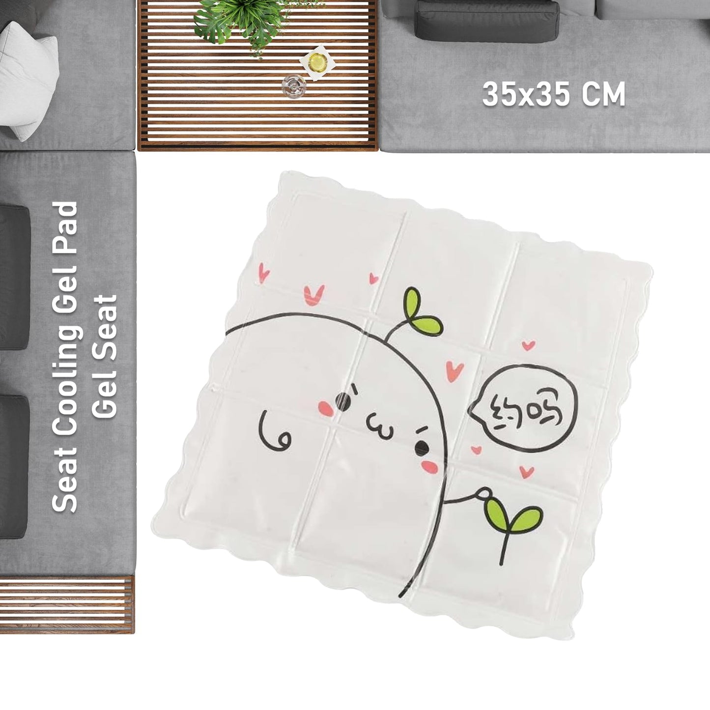 Ice Pad Cartoon Cute Summer Gel Cooling Office Cushion (3535 Cm  1 Pc) - Happy Price - Image 2
