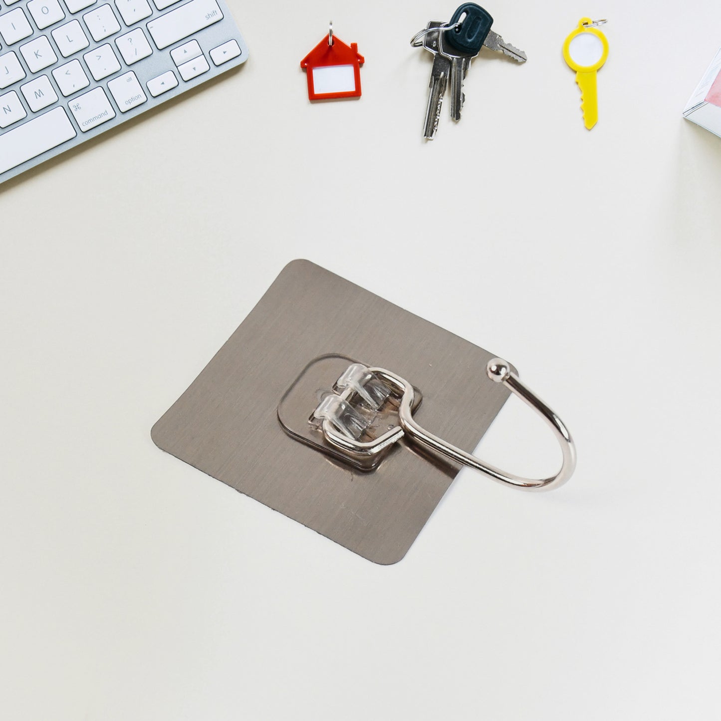 Large Stainless Steel Self-Adhesive Wall Hooks - Heavy Duty, Waterproof (1 Pc) - Happy Price - Image 3