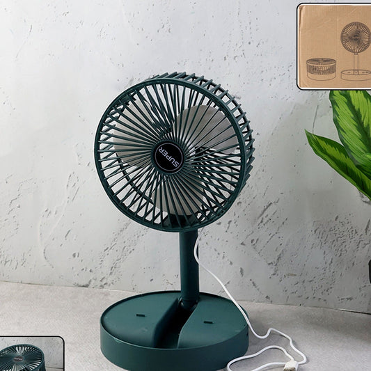 Foldable USB Desk Fan - Portable, Adjustable Height, Quiet Operation (1 Pc) - Happy Price - Image 1