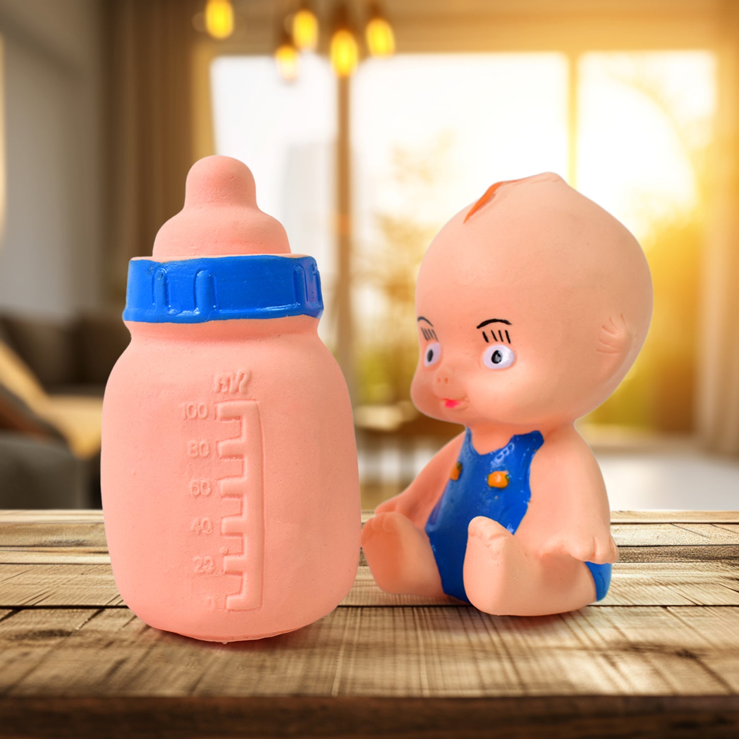 Baby And Bottle Squeeze Chu Chu Fun Toy (2 Pcs) - Happy Price - Image 2