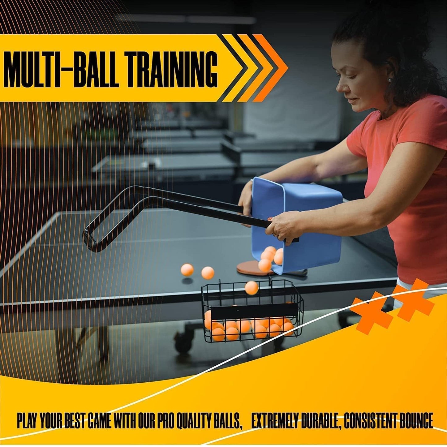Konex Star Table Tennis Balls - 12 Pcs Set, 40mm Orange ABS Plastic - Happy Price - Image 5