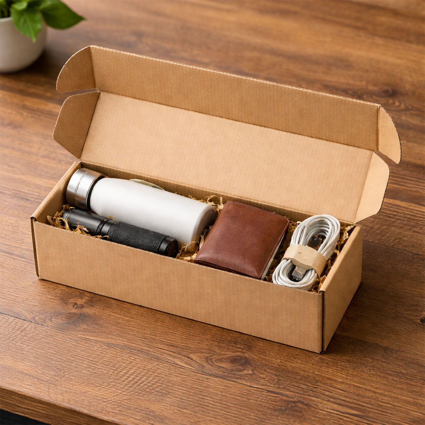 Sturdy Brown Corrugated Box for Packaging - 27x9x9 cm, 1 Pc - Happy Price - Image 3