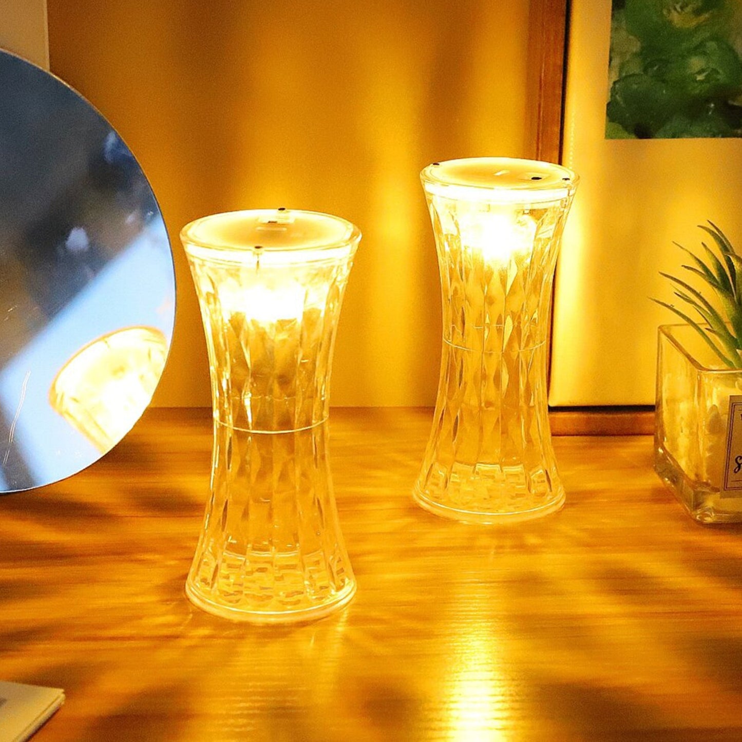 Crystal Effect Table Lamp - Soft LED Night Light (1 Pc) - Happy Price - Image 4