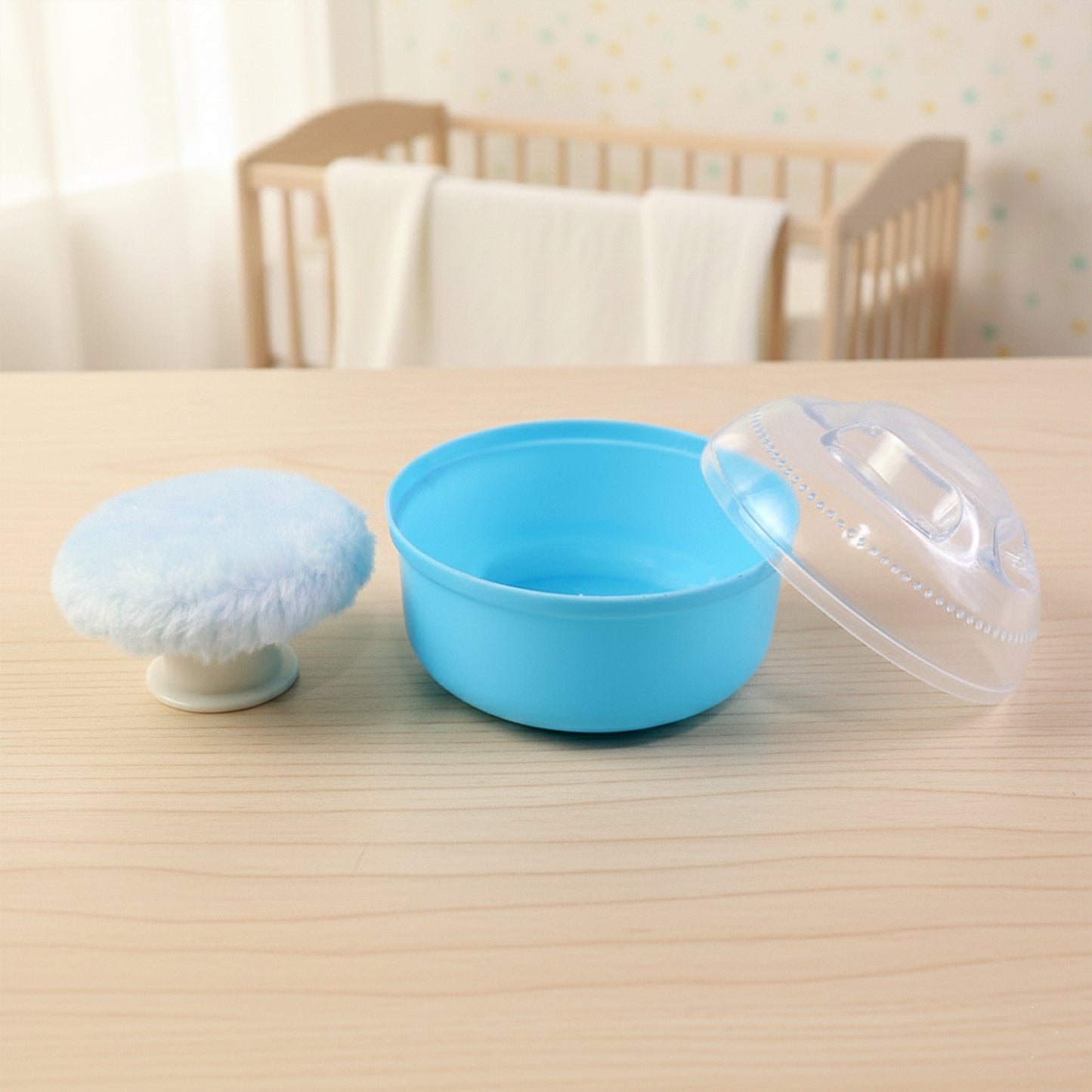 Baby Powder Puff Dispenser with Lid & Soft Applicator - 1 Set - Happy Price - Image 4