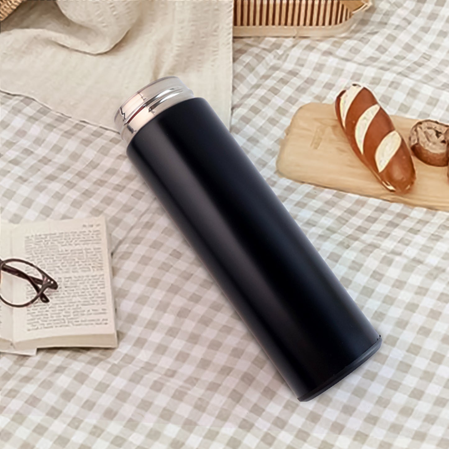 Black Vacuum Insulated Water Bottle (1 Pc  500ml) - Happy Price - Image 4