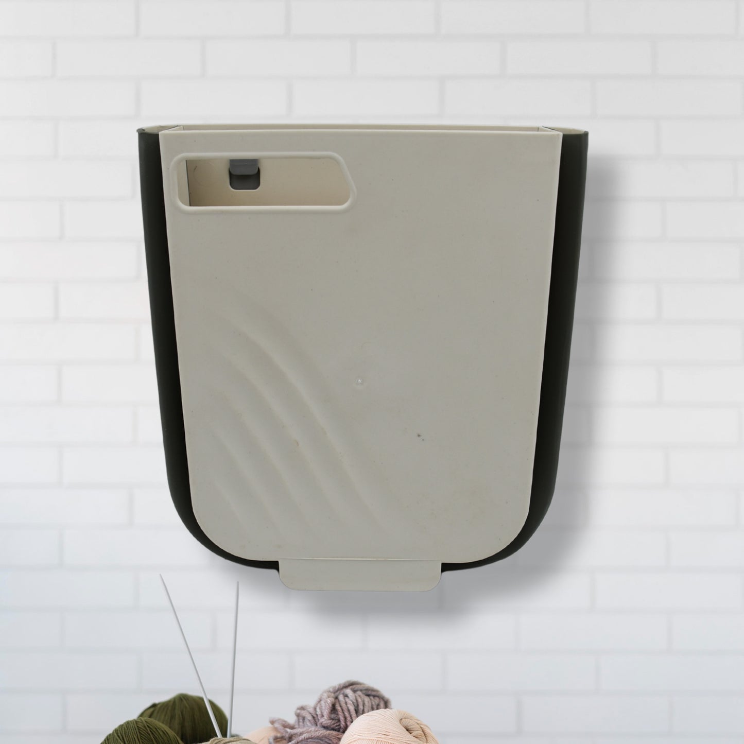 Hanging Trash Can For Kitchen Cabinet Door Small Collapsible Foldable Waste Bins Hanging Trash Holder For Bathroom Bedroom Office Car Portable - Happy Price - Image 5