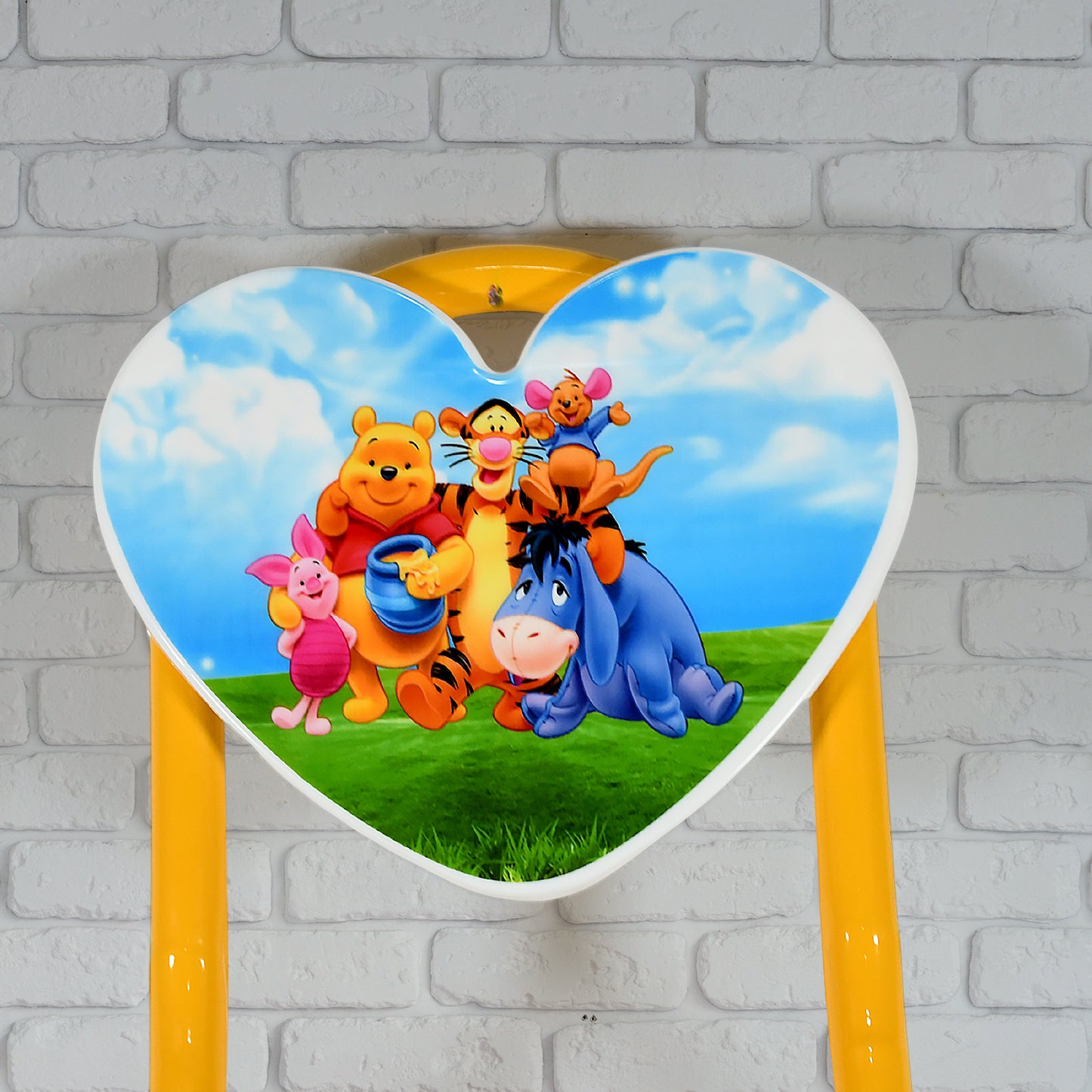 Heart Shape Kids Chair Cartoon Printed Foldable Kids  Children Folding Chair For Playrooms Schools Daycares And Home. Metal And Fibre Body Picnic Beach Camping Chair (1 Pc) - Happy Price - Image 5