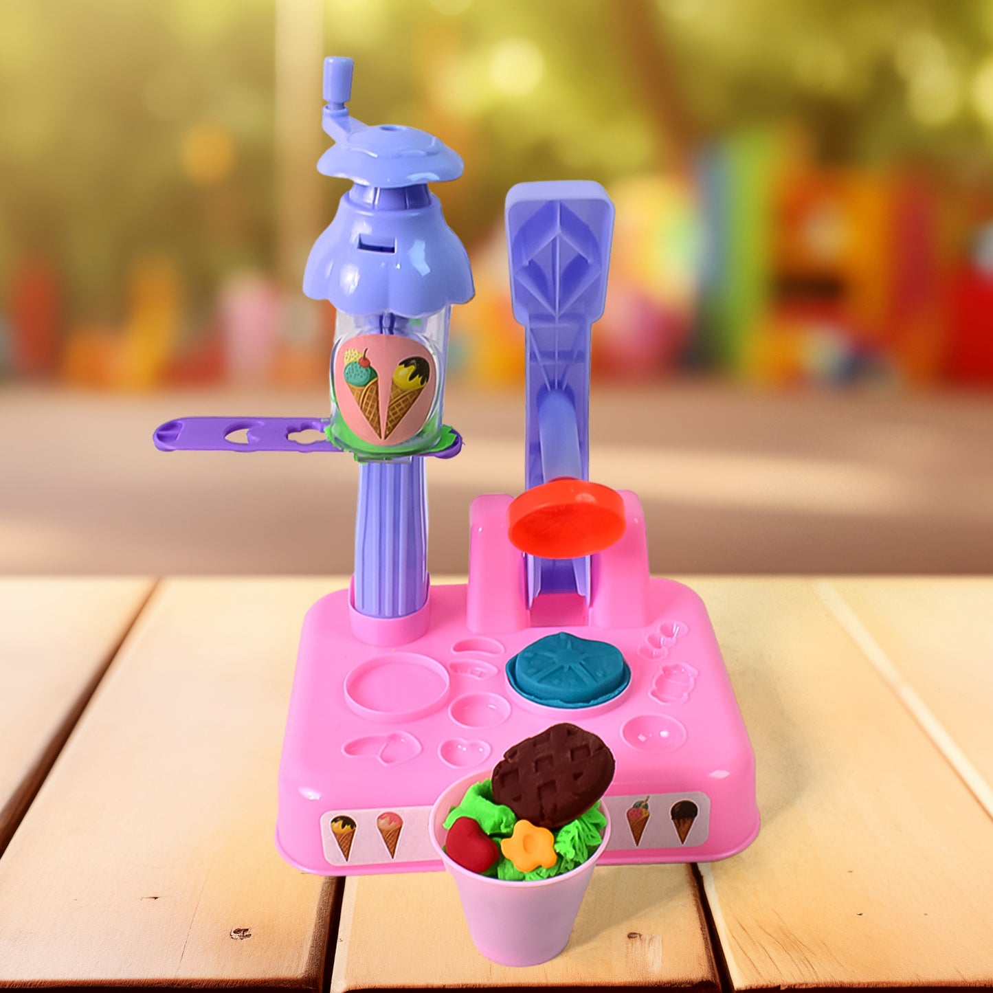 Scoop And Play Set Color Dough For Kids Play Toys Ice Cream Maker Machine (36 Pcs Set) - Happy Price - Image 3