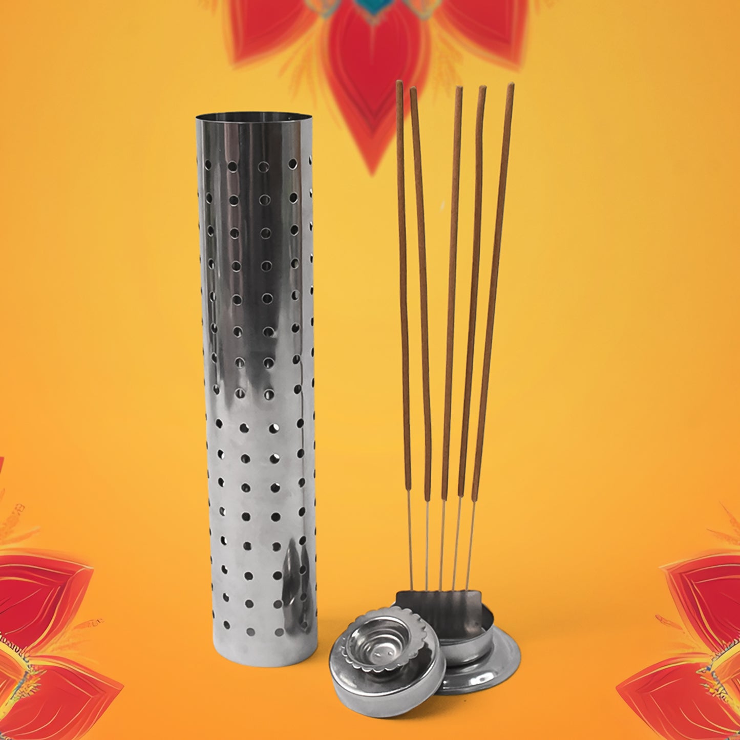 Stainless Steel Agarbatti Stand For Puja (1 Pc) - Happy Price - Image 6