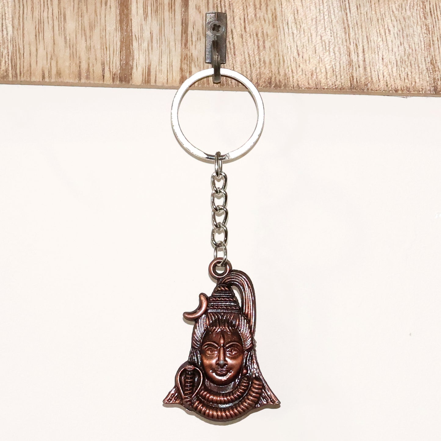 Lord Shiva Face Antique Metal Keychain (1 Pc) - Happy Price - Image 2