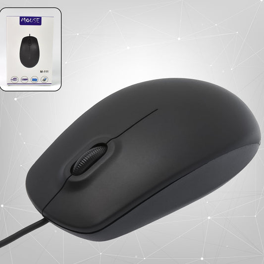 Computer  Laptop Wired Optical Mouse M- 111 (1 Pc) - Happy Price - Image 1