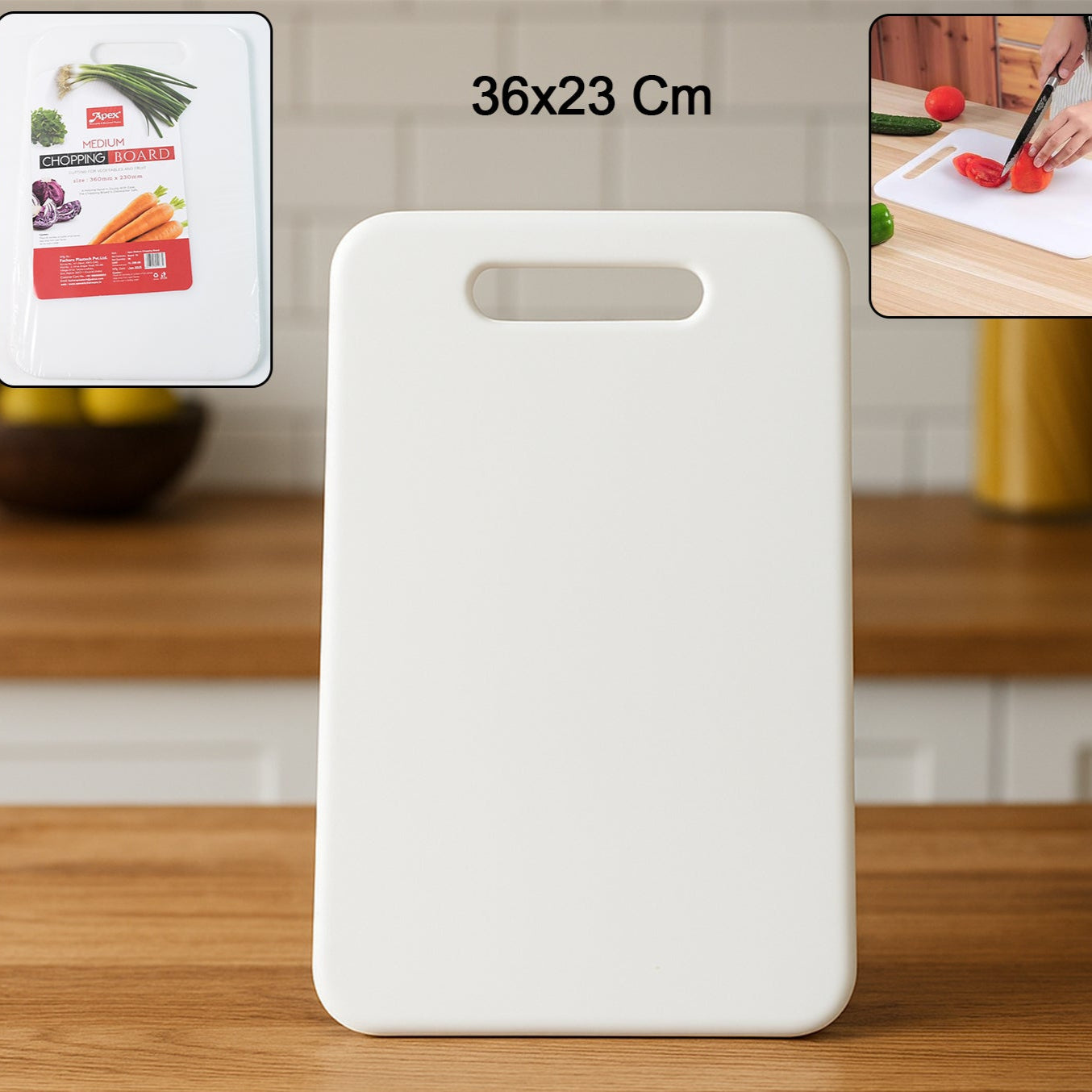 Apex Medium Plastic Chopping Board (3623 Cm  1 Pc) - Happy Price - Image 1
