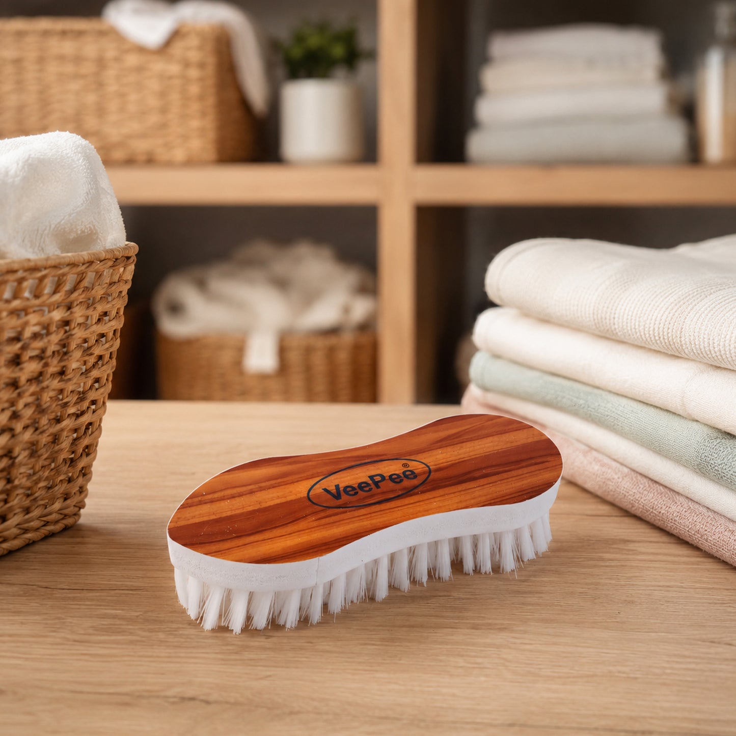 Ergonomic Cloth Washing Brush with Curved Grip - 1 Pc - Happy Price - Image 2
