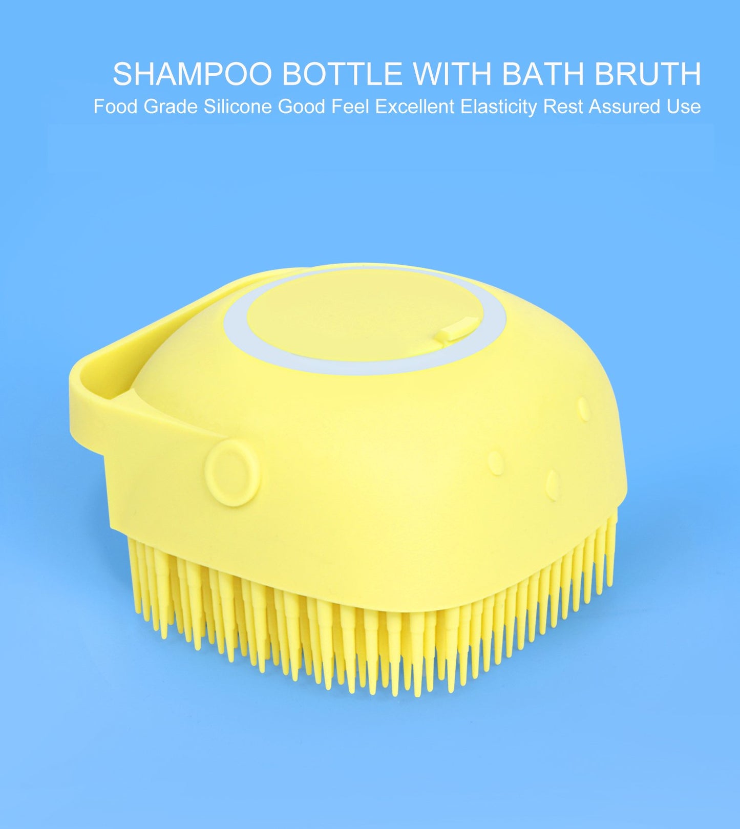 Silicone Massage Bath Body Brush Soft Bristle With Shampoo Dispenser - Happy Price - Image 6